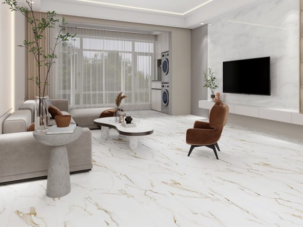Marquis Platinum Tile Series - CALCUTTA GOLD 20mil 12 in x 24 in
