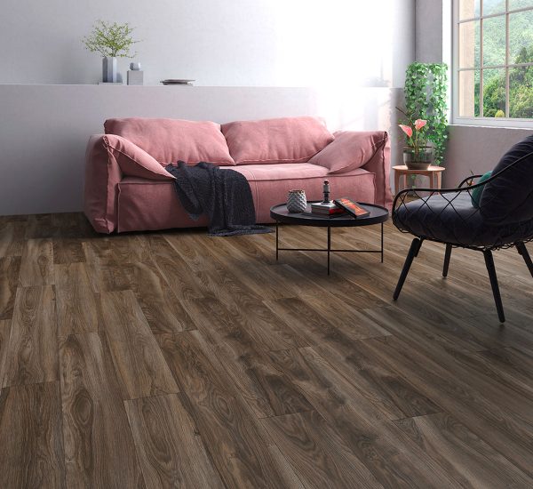 InHaus LAMDURA Visions - Gunstock Oak 7.64 in  x 50.63 in