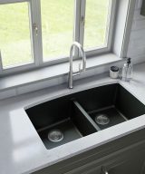 MSI Undermount Quartz Composite 32 1/2 in  x  19 1/2 in Double Bowl