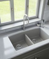 MSI Undermount Quartz Composite 32 1/2 in  x  19 1/2 in Double Bowl