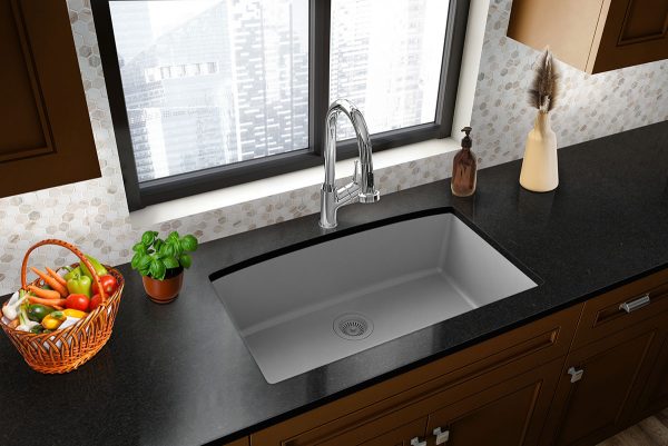 MSI Undermount Quartz Composite 32 1/2 in  x  19 1/2 in Single Bowl