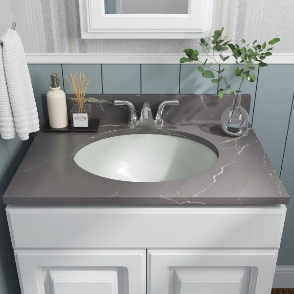MSI 19 1/2 in x 16 in Bisque Oval 1714