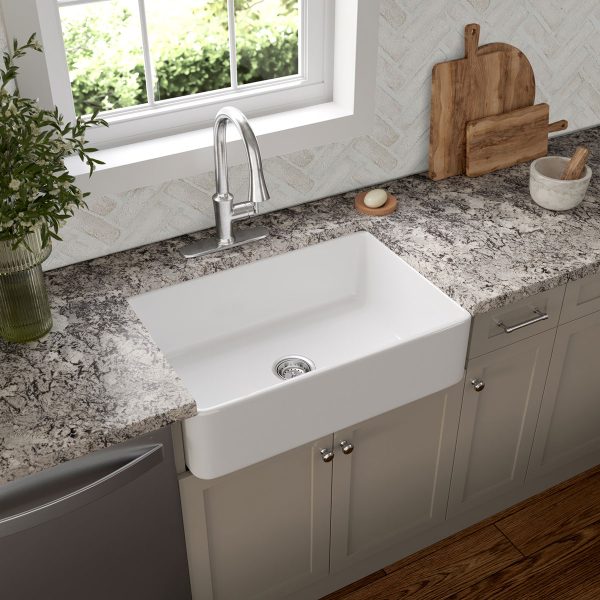 MSI Undermount Fireclay 29 7/8 in  x  19 3/4 in Single Bowl