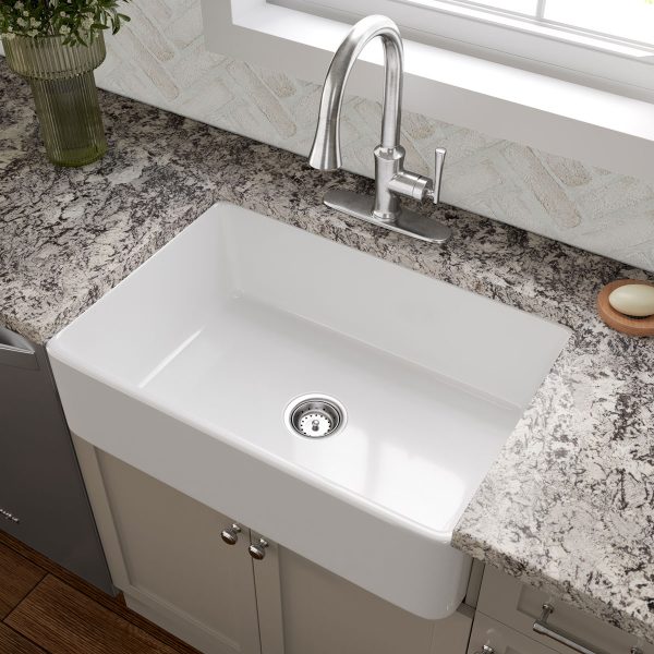 MSI Undermount Fireclay 29 7/8 in  x  19 3/4 in Single Bowl