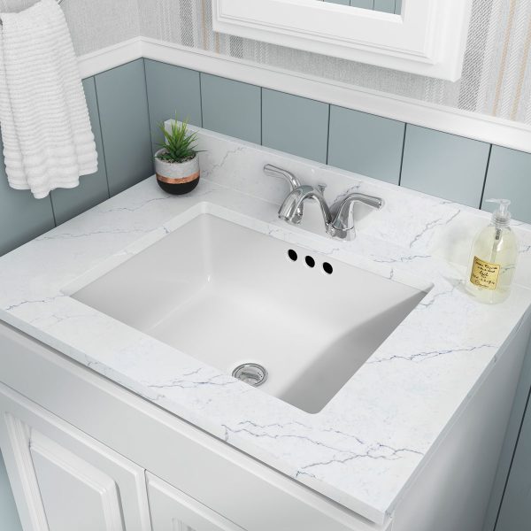 MSI 19 3/4 in x 15 3/4 in White Rect 2015 Flat