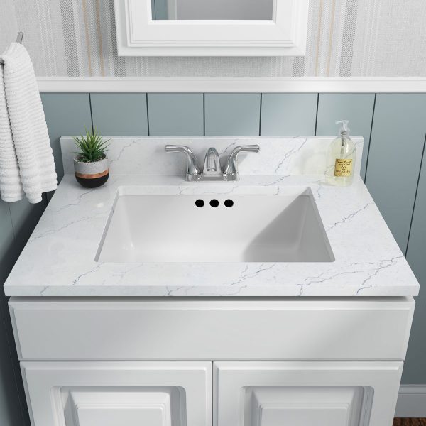 MSI 19 3/4 in x 15 3/4 in White Rect 2015 Flat