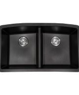 MSI Undermount Quartz Composite 32 1/2 in  x  19 1/2 in Double Bowl