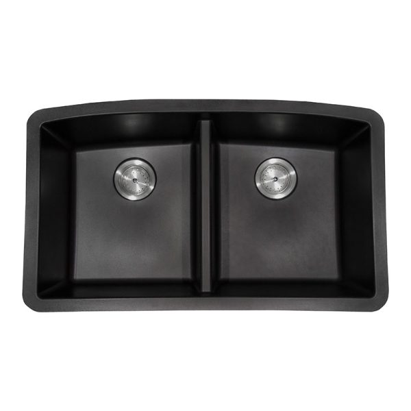 MSI Undermount Quartz Composite 32 1/2 in  x  19 1/2 in Double Bowl