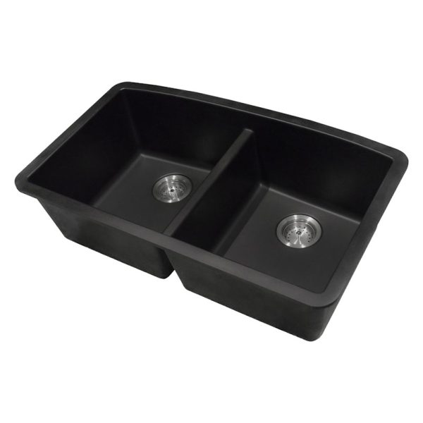 MSI Undermount Quartz Composite 32 1/2 in  x  19 1/2 in Double Bowl
