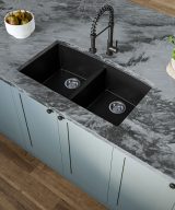 MSI Undermount Quartz Composite 32 1/2 in  x  19 1/2 in Double Bowl