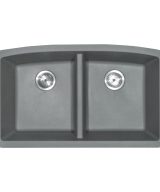 MSI Undermount Quartz Composite 32 1/2 in  x  19 1/2 in Double Bowl