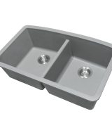 MSI Undermount Quartz Composite 32 1/2 in  x  19 1/2 in Double Bowl