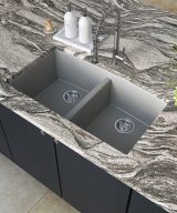 MSI Undermount Quartz Composite 32 1/2 in  x  19 1/2 in Double Bowl