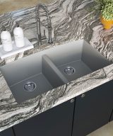 MSI Undermount Quartz Composite 32 1/2 in  x  19 1/2 in Double Bowl
