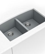 MSI Undermount Quartz Composite 32 1/2 in  x  19 1/2 in Double Bowl