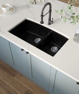 MSI Undermount Quartz Composite 32 1/2 in  x  19 1/2 in Double Bowl