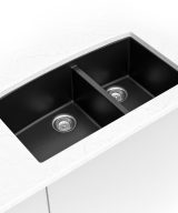 MSI Undermount Quartz Composite 32 1/2 in  x  19 1/2 in Double Bowl