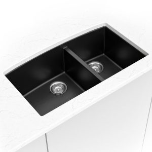MSI Undermount Quartz Composite 32 1/2 in  x  19 1/2 in Double Bowl