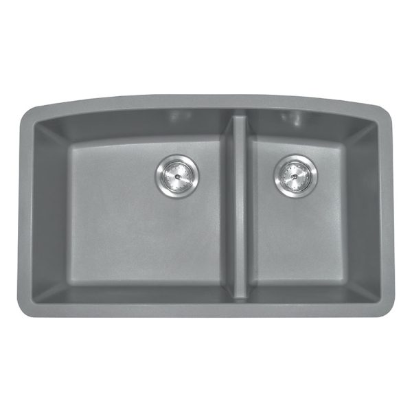 MSI Undermount Quartz Composite 32 1/2 in  x  19 1/2 in Double Bowl