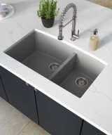 MSI Undermount Quartz Composite 32 1/2 in  x  19 1/2 in Double Bowl