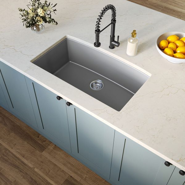 MSI Undermount Quartz Composite 32 1/2 in  x  19 1/2 in Single Bowl