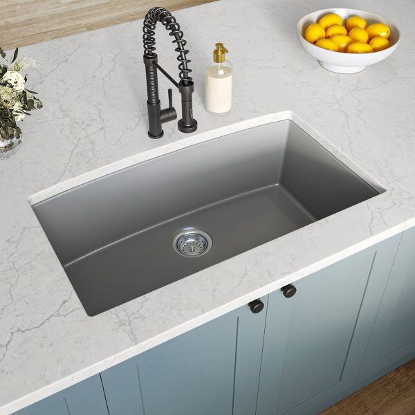 MSI Undermount Quartz Composite 32 1/2 in  x  19 1/2 in Single Bowl