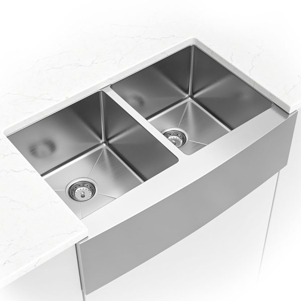 MSI Handcrafted Stainless Steel 32 7/8 in x 20 3/4 in Double Bowl
