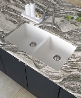 MSI Undermount Quartz Composite 32 1/2 in  x  19 1/2 in Double Bowl