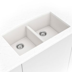 MSI Undermount Quartz Composite 32 1/2 in  x  19 1/2 in Double Bowl