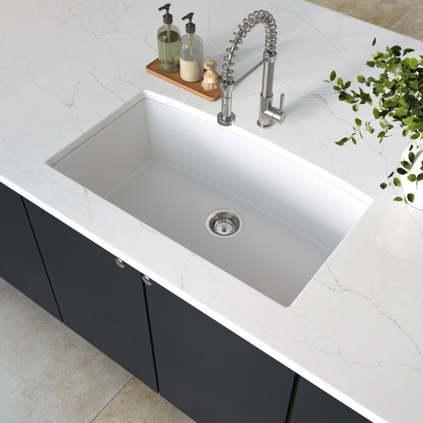 MSI Undermount Quartz Composite 32 1/2 in  x  19 1/2 in Single Bowl