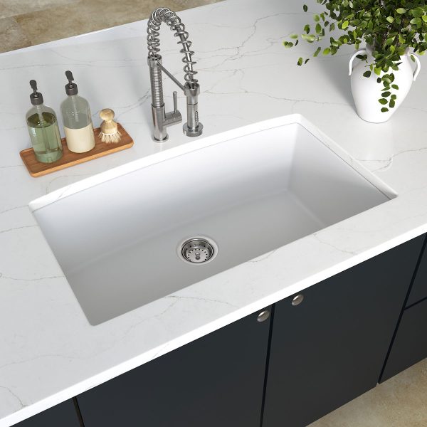 MSI Undermount Quartz Composite 32 1/2 in  x  19 1/2 in Single Bowl