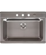 MSI Overmount Stainless Steel 33 in  x  22 in Single Bowl