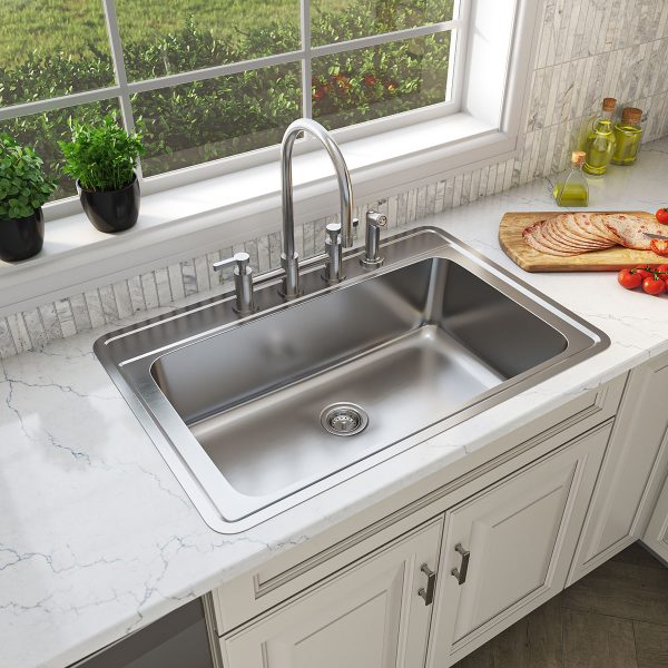 MSI Overmount Stainless Steel 33 in  x  22 in Single Bowl
