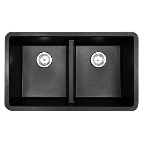 MSI Undermount Quartz Composite 32  x 19 1/2 in Double Bowl