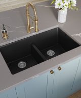 MSI Undermount Quartz Composite 32  x 19 1/2 in Double Bowl