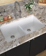 MSI Undermount Quartz Composite 32  x 19 1/2 in Double Bowl