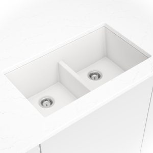 MSI Undermount Quartz Composite 32  x 19 1/2 in Double Bowl