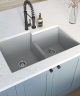MSI Undermount Quartz Composite 32  x 21 1/4 in Double Bowl
