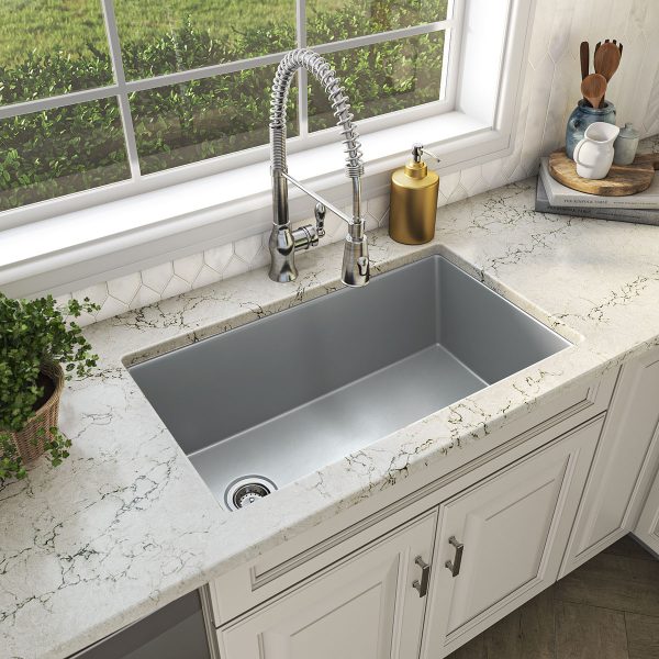 MSI Undermount Quartz Composite 31 3/4 in  x  19 3/4 in Single Bowl
