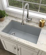 MSI Undermount Quartz Composite 31 3/4 in  x  19 3/4 in Single Bowl