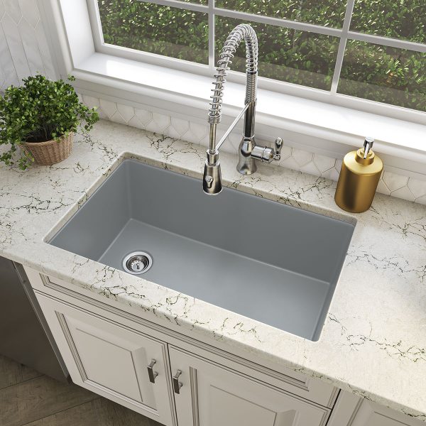 MSI Undermount Quartz Composite 31 3/4 in  x  19 3/4 in Single Bowl
