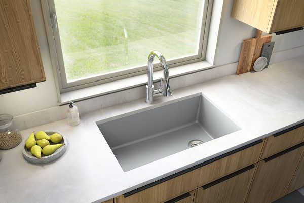 MSI Undermount Quartz Composite 31 3/4 in  x  19 3/4 in Single Bowl