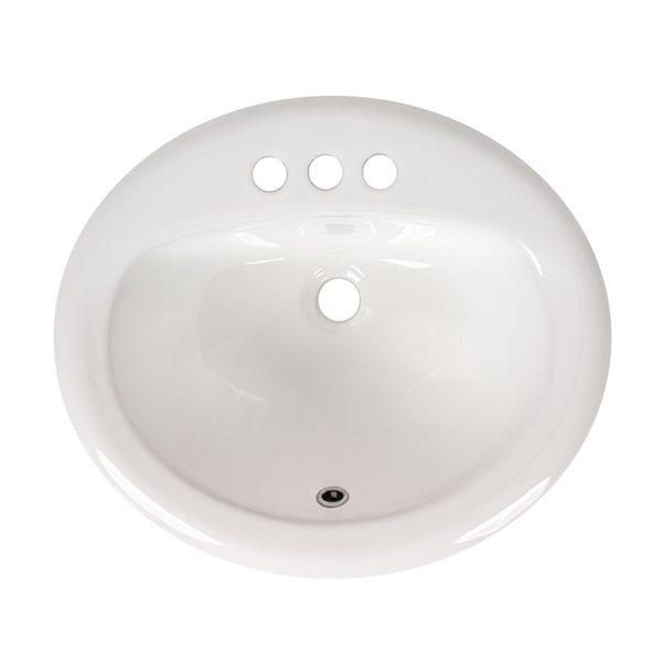 MSI 20 1/2 in x 17 11/16 in Overmount White Oval 2118