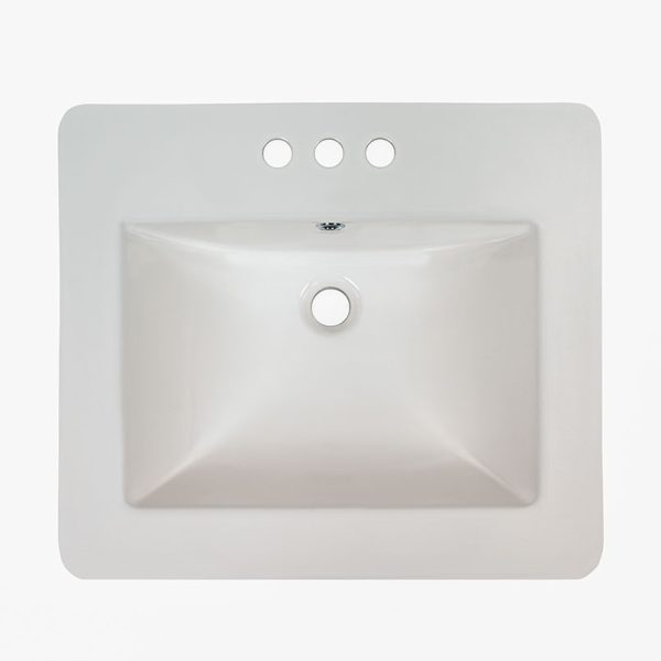 MSI 21 1/4 in x 18 1/2 in Overmount White Rectangle 2118