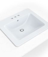 MSI 21 1/4 in x 18 1/2 in Overmount White Rectangle 2118