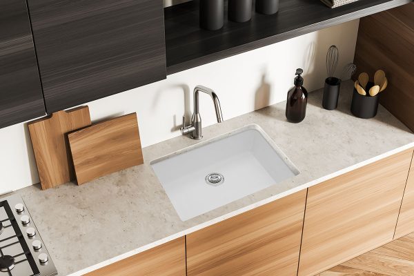 MSI Undermount Quartz Composite 32 1/2 in  x  19 1/2 in Single Bowl