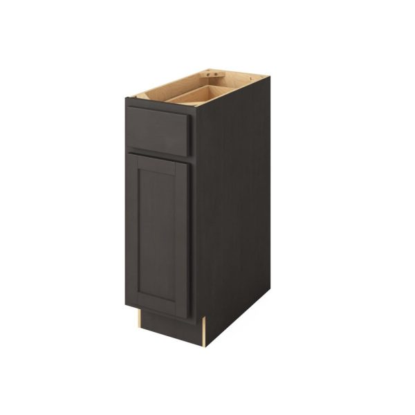 Hudson - 12" Base Cabinet, 1 Door-1 Drawer, 1 Shelf in Slate HSL-B12