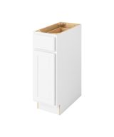 Hudson - 12" Base Cabinet, 1 Door-1 Drawer, 1 Shelf in White HWH-B12