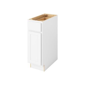 Hudson - 12" Base Cabinet, 1 Door-1 Drawer, 1 Shelf in White HWH-B12