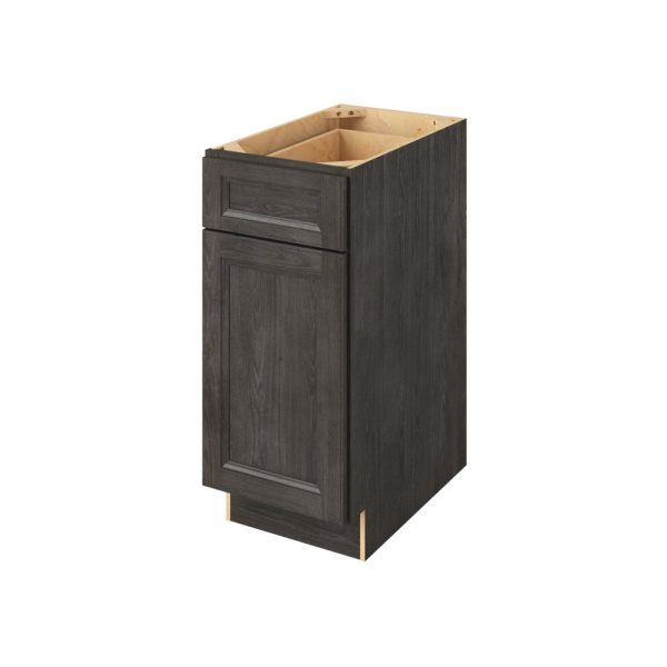 Monaco - 15" Base Cabinet, 1 Door-1 Drawer, 1 Shelf in Slate MSL-B15